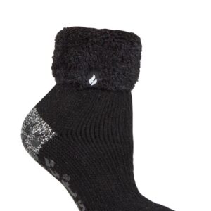 Ladies HEAT HOLDERS Original Plain Lounge Socks Queenstown - Black