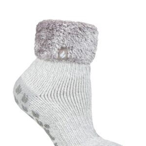 Ladies HEAT HOLDERS Original Plain Lounge Socks Queenstown - Grey