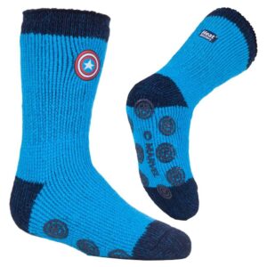 Kids HEAT HOLDERS Captain America Slipper Socks
