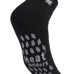 Mens HEAT HOLDERS Ankle Slipper Socks Kolax - Black