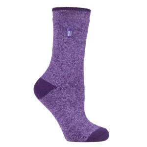 Ladies Heat Holders Lite Thermal Socks Viola Purple-Lilac